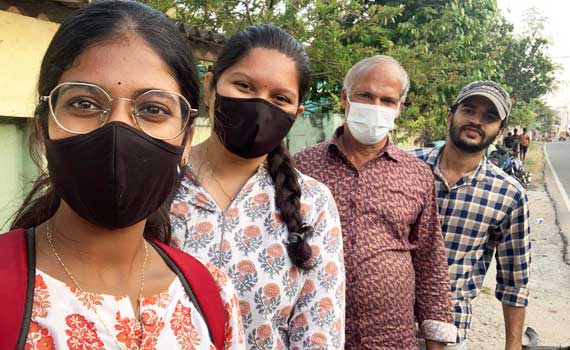 Students from Xavier's Institute of Management- Bhubaneswar,Odisha,Deepika Kandi,Ida Prateechee,Mr. Alphonse-Board Member SIFFS and Ajai